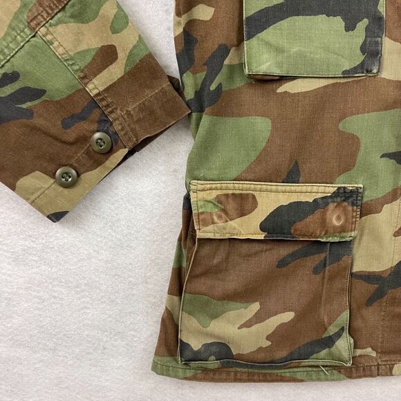 Military Surplus USMC Uniform Shirt Adult Small Woodland Camouflage LARP Shacket - Picture 9 of 15